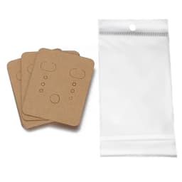 50pcs Earrings Card with 50pcs Bags Cat Cards Jewelry Display Packaging Cardboards Ear Studs Hang Tags Cards DIY Wholesale