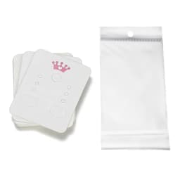 50pcs Earrings Card with 50pcs Bags Cat Cards Jewelry Display Packaging Cardboards Ear Studs Hang Tags Cards DIY Wholesale