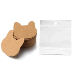 50pcs Earrings Card with 50pcs Bags Cat Cards Jewelry Display Packaging Cardboards Ear Studs Hang Tags Cards DIY Wholesale