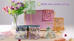 50pcs/lot Organza Drawstring Bag Colorful Hot Gold Color Rose Print Gifts Pouches Wedding Christmas Party Candy Jewelry Packing