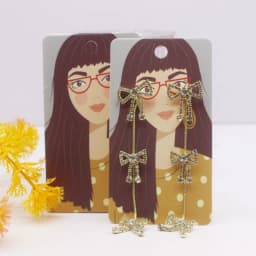 50pcs 5x9cm Earrings Cards Paperboard Jewelry Newest Arrived Popular Display Cardboard Hot Sale Fashion Design Delicate  Cards