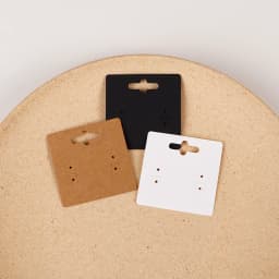 50 Pcs 5x5cm New Pattern Hangable Earrings Jewelry Display Paper Card With Or Without Bags Wholesale Packaging Business Supplier