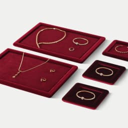 Yinbeini Velvet Jewelry Tray Drawer Organizer for Ring Earrings Bracelet Necklace Anti Scratch Jewelry Storage Display PlateP079