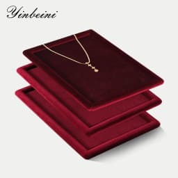 Yinbeini Velvet Jewelry Tray Drawer Organizer for Ring Earrings Bracelet Necklace Anti Scratch Jewelry Storage Display PlateP079