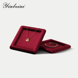 Yinbeini Velvet Jewelry Tray Drawer Organizer for Ring Earrings Bracelet Necklace Anti Scratch Jewelry Storage Display PlateP079
