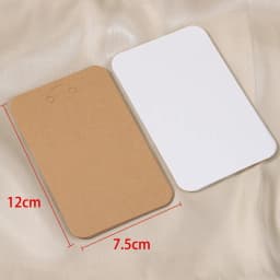 50pcs/lot Keychain Display Cards 7.5x12cm Kraft Paper Cards for diy Jewelry Key Packing Cardboard Keyrings Retail Price Tags