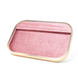 Pink Velvet Jewelry Display Board Necklace Earring Hanging Shelf Ring Jewelry Holder Tray Gold Metal Frame