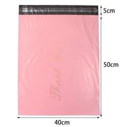 5-10pcs Baby Pink Printed Thank You Bags Mailer Self-adhesive Envelope Bags For Gifts Jewelry Express Shipping Packaging Pouches