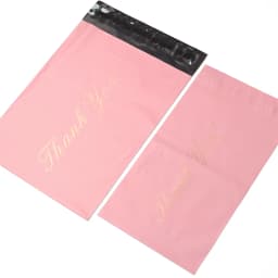 5-10pcs Baby Pink Printed Thank You Bags Mailer Self-adhesive Envelope Bags For Gifts Jewelry Express Shipping Packaging Pouches