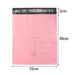 5-10pcs Baby Pink Printed Thank You Bags Mailer Self-adhesive Envelope Bags For Gifts Jewelry Express Shipping Packaging Pouches