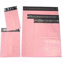 5-10pcs Baby Pink Printed Thank You Bags Mailer Self-adhesive Envelope Bags For Gifts Jewelry Express Shipping Packaging Pouches