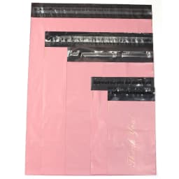 5-10pcs Baby Pink Printed Thank You Bags Mailer Self-adhesive Envelope Bags For Gifts Jewelry Express Shipping Packaging Pouches