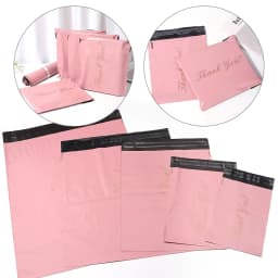5-10pcs Baby Pink Printed Thank You Bags Mailer Self-adhesive Envelope Bags For Gifts Jewelry Express Shipping Packaging Pouches