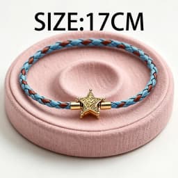 2026 New 925 Silver Women's Heart to Heart Star Weaving Classic Cuban Logo Bracelet Display Tool DIY Exquisite Charm Jewelry