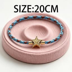 2026 New 925 Silver Women's Heart to Heart Star Weaving Classic Cuban Logo Bracelet Display Tool DIY Exquisite Charm Jewelry