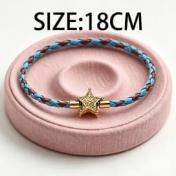 2026 New 925 Silver Women's Heart to Heart Star Weaving Classic Cuban Logo Bracelet Display Tool DIY Exquisite Charm Jewelry