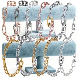 2026 New 925 Silver Women's Classic Logo Heart Shaped ME Chain Link Open Loop Bracelet Display Tool Exquisite DIY Charm Jewelry