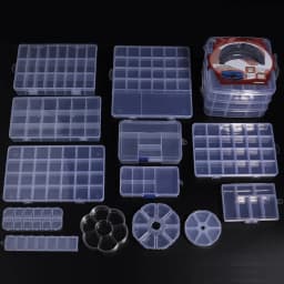 1Pc Multifunctional Clear Plastic Organizer Box with Grids Container Craft Storage for Beads Organizer Art DIY Jewelry