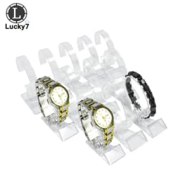 10 Pieces C Shape Acrylic Watch Display Stand Rotating Bracelet Bangle Holder Clear Organizer Storage Rack