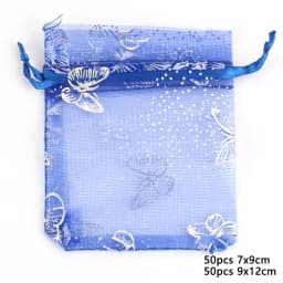 50pcs/lot Colorful Drawstring Organza Bags Jewelry Packaging Bags Candy Wedding Birthday Bags Gifts Sweets Pouches Wholesales