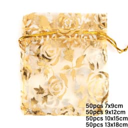 50pcs/lot Colorful Drawstring Organza Bags Jewelry Packaging Bags Candy Wedding Birthday Bags Gifts Sweets Pouches Wholesales