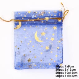 50pcs/lot Colorful Drawstring Organza Bags Jewelry Packaging Bags Candy Wedding Birthday Bags Gifts Sweets Pouches Wholesales