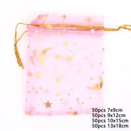 50pcs/lot Colorful Drawstring Organza Bags Jewelry Packaging Bags Candy Wedding Birthday Bags Gifts Sweets Pouches Wholesales