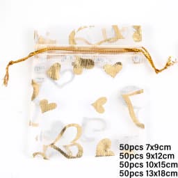 50pcs/lot Colorful Drawstring Organza Bags Jewelry Packaging Bags Candy Wedding Birthday Bags Gifts Sweets Pouches Wholesales