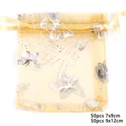 50pcs/lot Colorful Drawstring Organza Bags Jewelry Packaging Bags Candy Wedding Birthday Bags Gifts Sweets Pouches Wholesales