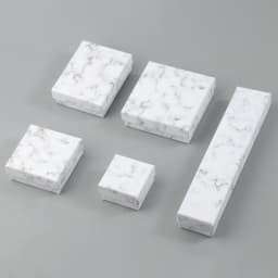 1Pcs Square White Marble Color Cardboard Jewelry Box Necklace Bracelet Earrings Ring Display Gift Box Sponge Protection