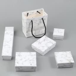 1Pcs Square White Marble Color Cardboard Jewelry Box Necklace Bracelet Earrings Ring Display Gift Box Sponge Protection