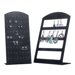48/72 Holes Portable Earrings Ear Studs Holder Jewelry Display Holders Plastic Earring Showcase Storage Rack Organizer Stand Box