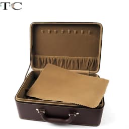 Large Capacity Bracelets Storage Case Leather Fabric Jewelry Box Bangle Organizer Business Jewelry Packaging