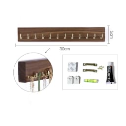 Wooden Necklace Display Stands Jewelry Display Shelf Rack Bracelet Holder Jewellery Hanging Props Earring Case Wall Sticker