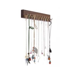 Wooden Necklace Display Stands Jewelry Display Shelf Rack Bracelet Holder Jewellery Hanging Props Earring Case Wall Sticker