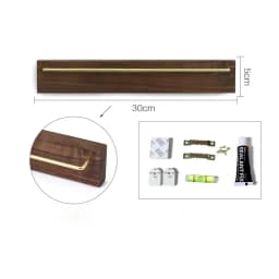 Wooden Necklace Display Stands Jewelry Display Shelf Rack Bracelet Holder Jewellery Hanging Props Earring Case Wall Sticker