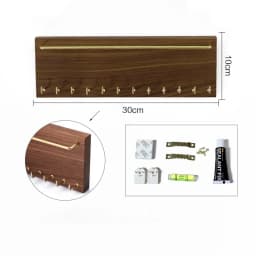 Wooden Necklace Display Stands Jewelry Display Shelf Rack Bracelet Holder Jewellery Hanging Props Earring Case Wall Sticker