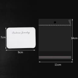 30Sets Jewelry Display Card with Transparent Opp Bags for Small Business DIY Necklace Bracelet Earring Headwear Retail Package