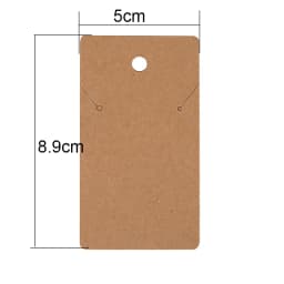 50pcs Earring Paperboard Hairpin Necklace Display Cards Holder Bulk Paper Bracelet Packaging Cardboard For Diy Jewelry Making
