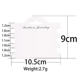 50pcs Earring Paperboard Hairpin Necklace Display Cards Holder Bulk Paper Bracelet Packaging Cardboard For Diy Jewelry Making