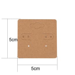 50pcs Earring Paperboard Hairpin Necklace Display Cards Holder Bulk Paper Bracelet Packaging Cardboard For Diy Jewelry Making