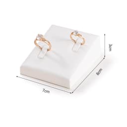 White Leather Pendant Necklace Chain Jewellery Display Bust Mannequin Stand Holder Rack Bracelet Earrings Ring Counter Organizer