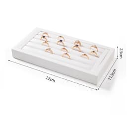 White Leather Pendant Necklace Chain Jewellery Display Bust Mannequin Stand Holder Rack Bracelet Earrings Ring Counter Organizer