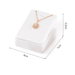White Leather Pendant Necklace Chain Jewellery Display Bust Mannequin Stand Holder Rack Bracelet Earrings Ring Counter Organizer