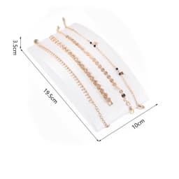 White Leather Pendant Necklace Chain Jewellery Display Bust Mannequin Stand Holder Rack Bracelet Earrings Ring Counter Organizer