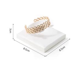 White Leather Pendant Necklace Chain Jewellery Display Bust Mannequin Stand Holder Rack Bracelet Earrings Ring Counter Organizer