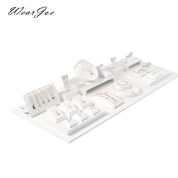 White Leather Pendant Necklace Chain Jewellery Display Bust Mannequin Stand Holder Rack Bracelet Earrings Ring Counter Organizer