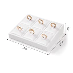 White Leather Pendant Necklace Chain Jewellery Display Bust Mannequin Stand Holder Rack Bracelet Earrings Ring Counter Organizer