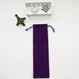 50Pcs Drawstring Velvet Gift Bags 5cmx15cm Jewelry Packing Pouches Lipstick Pen Eyeliner Eyebrow Pencil Goodie Bags Can Custom