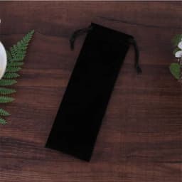 50Pcs Drawstring Velvet Gift Bags 5cmx15cm Jewelry Packing Pouches Lipstick Pen Eyeliner Eyebrow Pencil Goodie Bags Can Custom